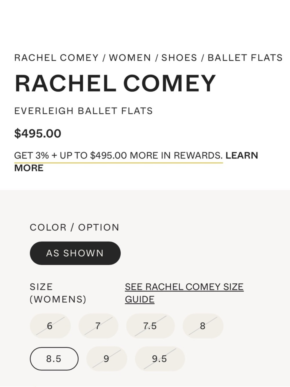 NIB - Rachel Comey - Nude Everleigh Pointed Toe Ballet Flats sz 8 - Picture 7 of 7